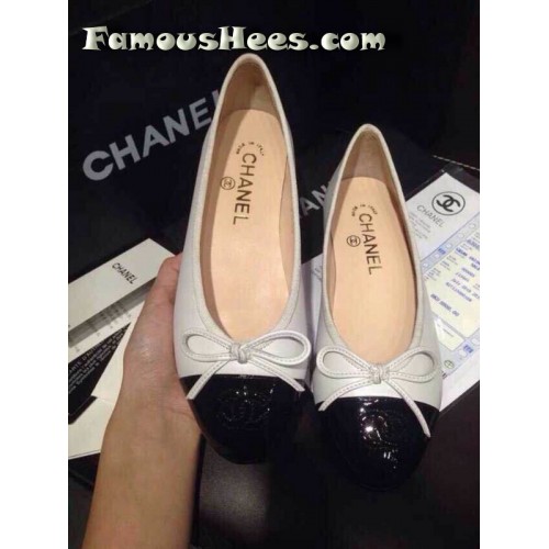 C flat classic white and black patent leather